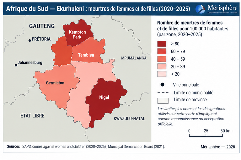 Afrique du Sud — Féminicides et violences faites aux femmes : repères territoriaux